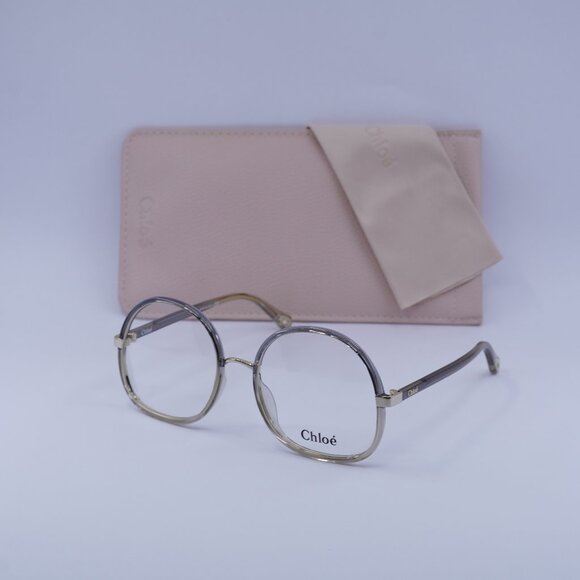 Chloe CH0032O 003 Round Eyeglasses 55mm - Grey - Picture 1 of 10